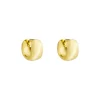Tomfoolery Chunky Petite Gold Plated Silver Fold Hoop 13mm Hot
