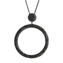 Tomfoolery Circular Drop Crystal Pendant Fashion