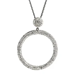 Tomfoolery Circular Drop Crystal Pendant Fashion