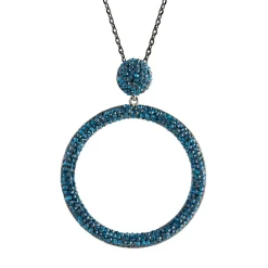 Tomfoolery Circular Drop Crystal Pendant Fashion