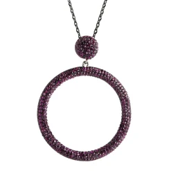 Tomfoolery Circular Drop Crystal Pendant Fashion