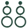 Tomfoolery Circular Triple Drop Crystal Earrings Sale