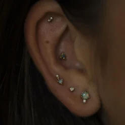 Tomfoolery Classic Opal & Diamond Earring Discount