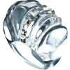 Tomfoolery Clear Lucite & Crystal Studded Cocktail Ring Best