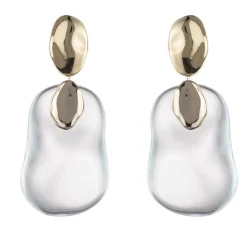 Tomfoolery Clear Pebble Drop Studs Outlet