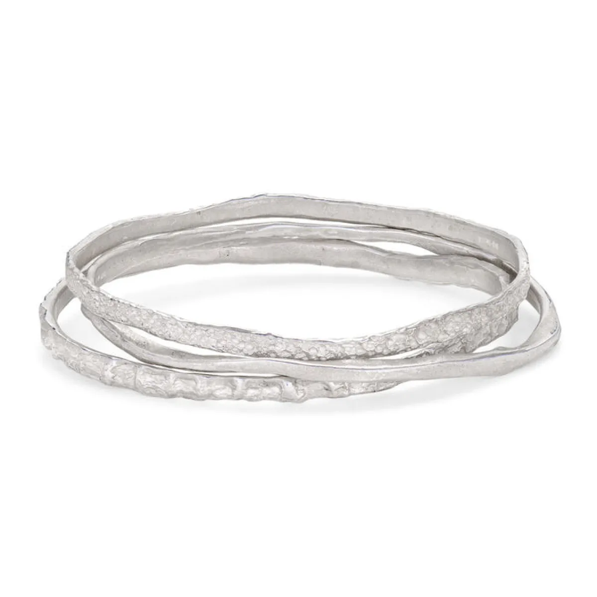 Tomfoolery Cockle Fine Bangle Silver Outlet