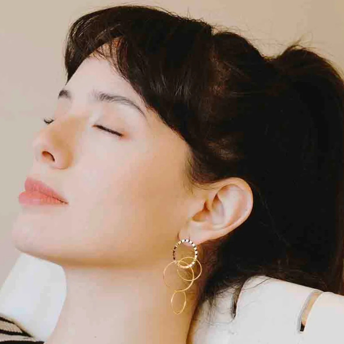 Tomfoolery Colisee Ivory Maxi Earrings Outlet