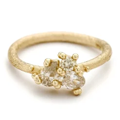 Tomfoolery Contrast Cut Champagne Diamond Ring Outlet