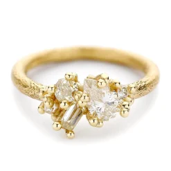 Tomfoolery Contrast Cut Diamond Cluster Ring Discount