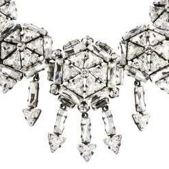 Tomfoolery Cosmo Queen Crystal Five Circle Statement Necklace Outlet