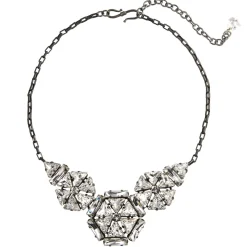 Tomfoolery Cosmo Queen Crystal Three Circle Statement Necklace Outlet