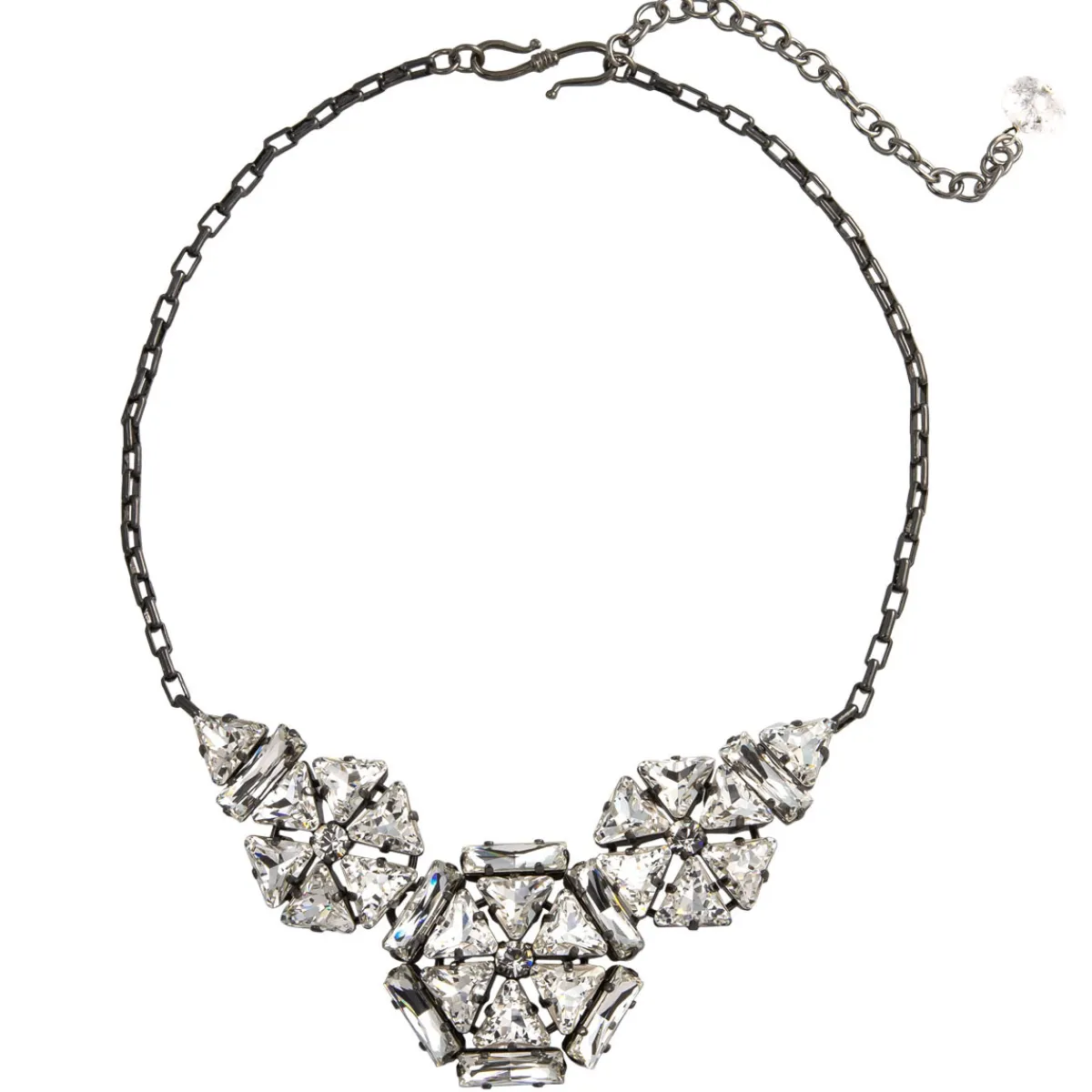 Tomfoolery Cosmo Queen Crystal Three Circle Statement Necklace Outlet