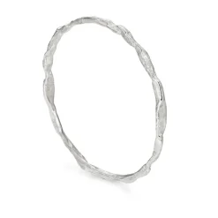 Tomfoolery Craggy Silver Bangle Fashion
