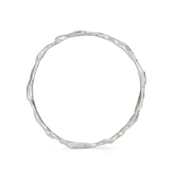 Tomfoolery Craggy Silver Bangle Fashion