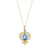 Tomfoolery Crescent Moonface Reflection Pendant Hot