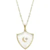 Tomfoolery Crescent Star Large Shield Amulet 14ct Yellow Gold Fashion