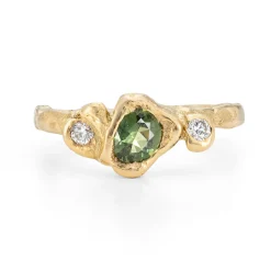 Tomfoolery Crested Sapphire Adakite East Ring Hot