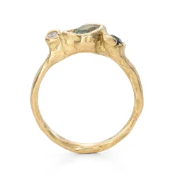 Tomfoolery Crested Sapphire Adakite East Ring Hot