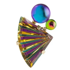 Tomfoolery Crystal Fan & Bubble Ring Fashion