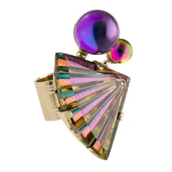 Tomfoolery Crystal Fan & Bubble Ring Fashion