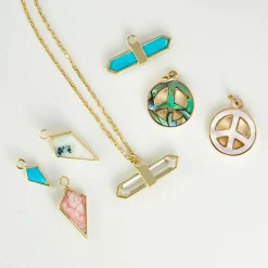 Tomfoolery Crystal Hexa T Bar Charm Sale