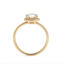 Tomfoolery 1ct Eleonore Halo Round Brilliant Diamond Ring Hot