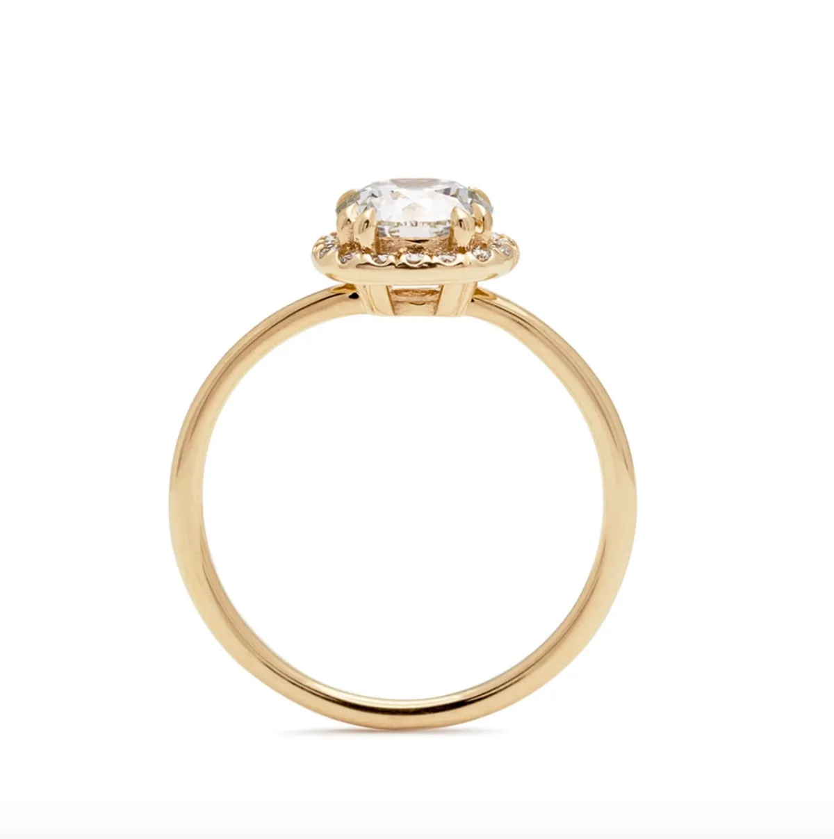 Tomfoolery 1ct Eleonore Halo Round Brilliant Diamond Ring Hot