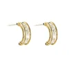 Tomfoolery 14ct Gold & Cubic Zirconia Hoop Earring(Out of Stock) Hot