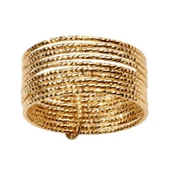 Tomfoolery 24ct Gold Plated Loop Ring Hot