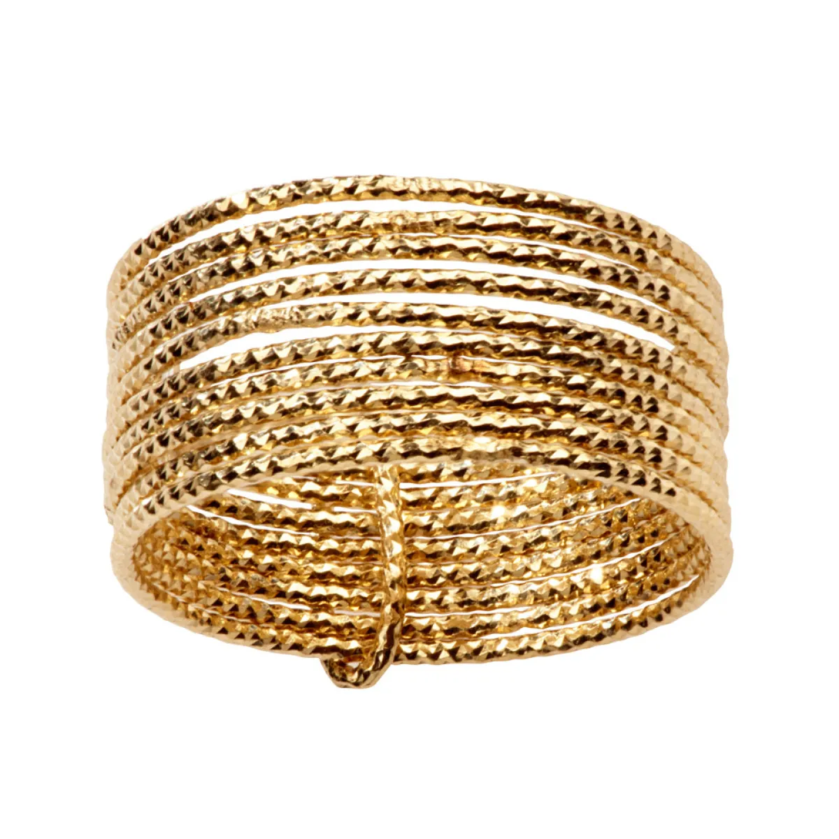 Tomfoolery 24ct Gold Plated Loop Ring Hot