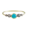 Tomfoolery 24ct Gold-Plated Silver, Turquoise & Diamond Gwen Ring(Out of Stock) Outlet