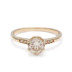 Tomfoolery 0.75ct Hazeline Champagne Diamond Solitaire Ring Sale