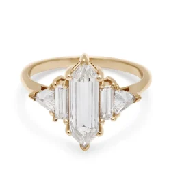 Tomfoolery 1.57ct Hex White Diamond Theda Ring New