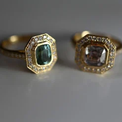 Tomfoolery 3.37ct Mint Tourmaline and Diamond Halo Ring Best