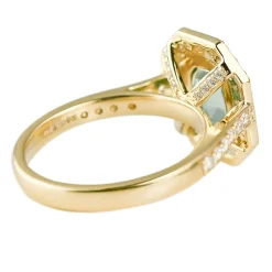 Tomfoolery 3.37ct Mint Tourmaline and Diamond Halo Ring Best
