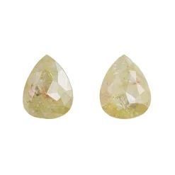 Tomfoolery 1.65ct Pair Of Yellow Pear Rose Cut Diamonds Online