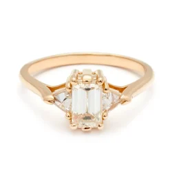 Tomfoolery 1ct Three White Diamond Bea Ring New