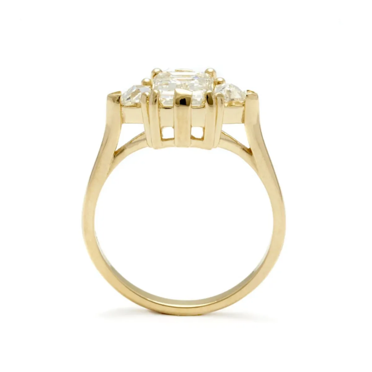 Tomfoolery 1ct Three White Diamond Bea Ring New