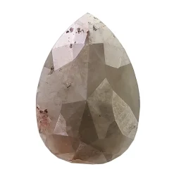 Tomfoolery 3.19ct Two Tone Grey & Brown Pear Rose Cut Diamond Fashion