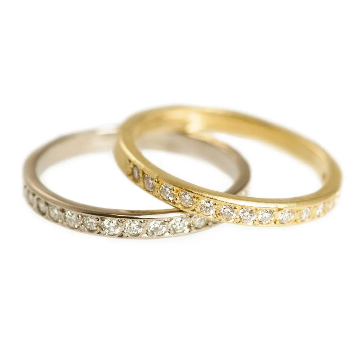Tomfoolery 18ct White Gold & Pave Diamond Half Eternity Ring New