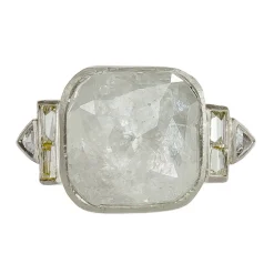 Tomfoolery 18ct White Gold Art Deco Rose Cut Grey Diamond Ring Online