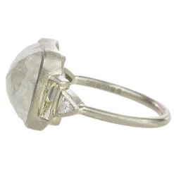 Tomfoolery 18ct White Gold Art Deco Rose Cut Grey Diamond Ring Online