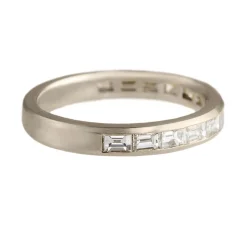 Tomfoolery 18ct White Gold Baguette Diamond Channel Eternity Ring Discount