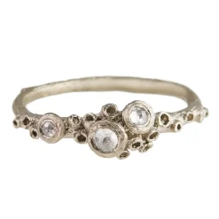 Tomfoolery 18ct White Gold Diamond Barnacle Cluster Ring Outlet