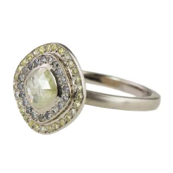 Tomfoolery 18ct White Gold Double Diamond Halo Ring Discount