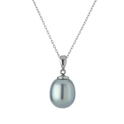 Tomfoolery 9ct White Gold Light Grey Pearl Pendant Outlet