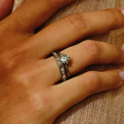 Tomfoolery 18ct White Gold Mixed Cut Puzzle Diamond Eternity Ring Fashion