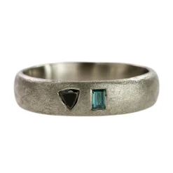 Tomfoolery 18ct White Gold Muse Multi Diamond Court Wide Ring 2.0 Sale