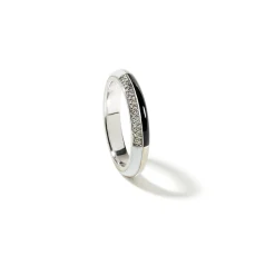 Tomfoolery 18ct White Gold Onyx, Agate And Diamond Inlay Deco Ring Best