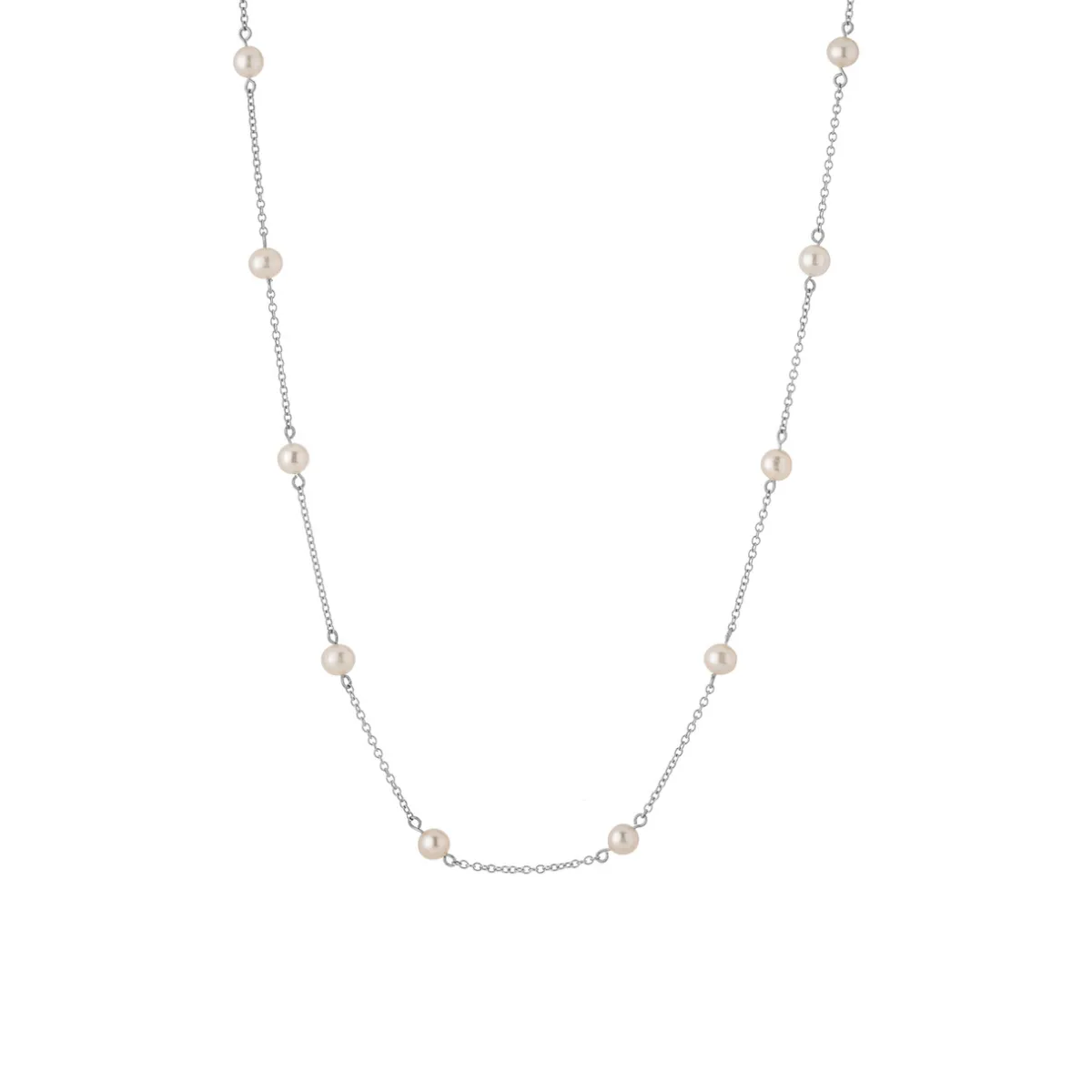 Tomfoolery 18ct White Gold Pearl Necklace Best